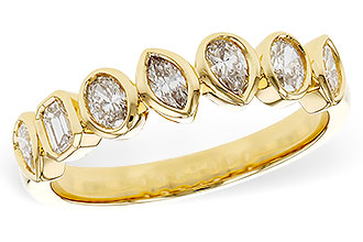 K329-15635: LDS DIA WED RG .62 TW FANCY CUT DIAS