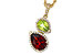 K329-17408: NECKLACE 2.74 SEMI-PREC (GAR,PER) 2.95 TGW
