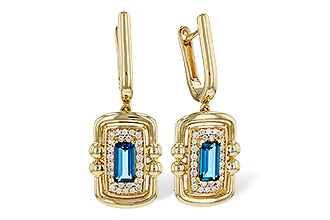 K330-00144: EARR .82 TW LONDON BLUE TOPAZ 1.00 TGW (6x3MM LBT)