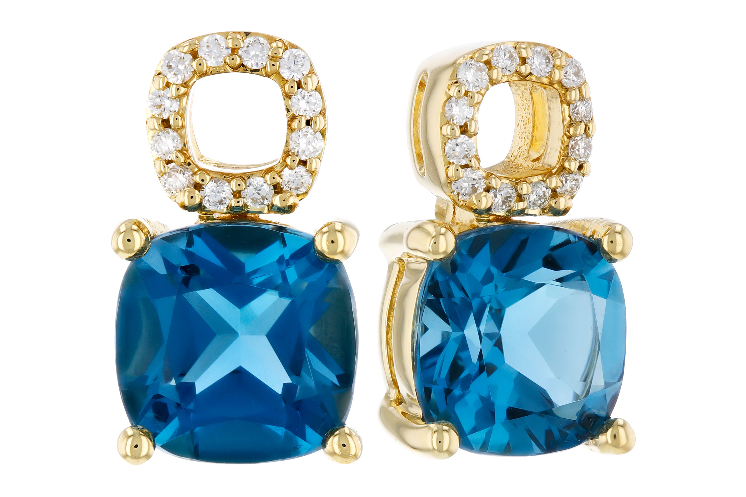 K330-01962: EARR 1.92 TW LONDON BLUE TOPAZ 1.98 TGW (6MM LBT)
