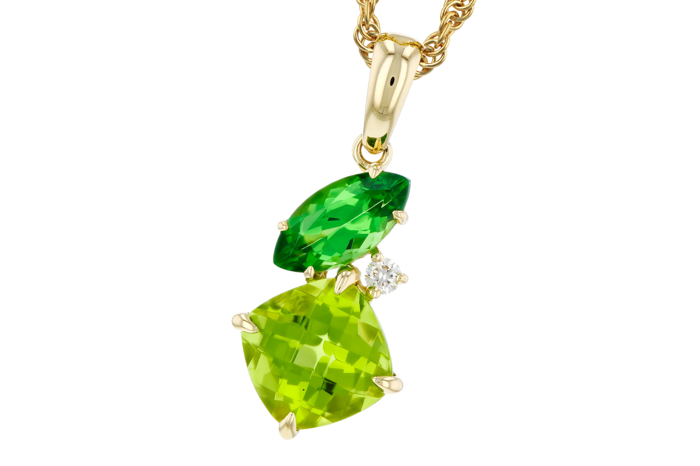 K330-02844: NECKLACE 1.97 TW SEMI-PREC (PER,TSAV) 2.00 TGW