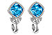 L241-88344: EARR 2.12 BLUE TOPAZ 2.14 TGW