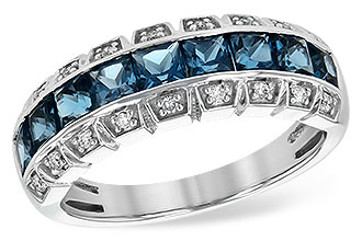 L244-54690: LDS WED RG 1.51 LONDON BLUE TOPAZ 1.60 TGW