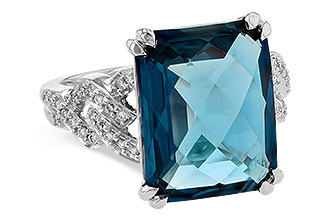 L244-54708: LDS RG 9.40 LONDON BLUE TOPAZ 9.60 TGW (15x12MM)