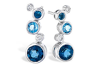 L327-33808: EARR 2.27 BLUE TOPAZ 2.40 TGW