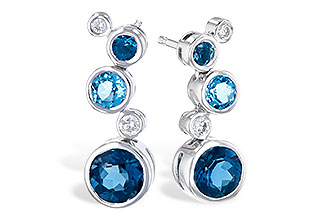 L327-33808: EARR 2.27 BLUE TOPAZ 2.40 TGW