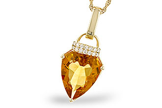 L328-24717: NECKLACE 3.12 CITRINE 3.18 TGW (12x10MM CIT)