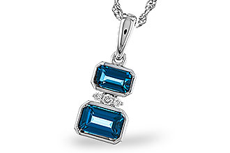 L329-11062: NECK .95 TW LONDON BLUE TOPAZ .98 TGW