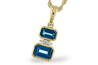 L329-11062: NECK .95 TW LONDON BLUE TOPAZ .98 TGW