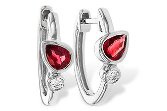 L329-13817: EARRINGS .48 RUBY .54 TGW