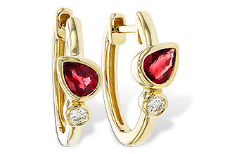 L329-13817: EARRINGS .48 RUBY .54 TGW