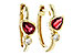 L329-13817: EARRINGS .48 RUBY .54 TGW