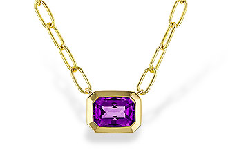 L329-14717: NECKLACE .82 AMETHYST (18")