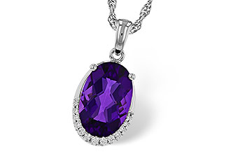 L329-17371: NECKLACE 2.70 AMETHYST 2.76 TGW (12x8MM OV)