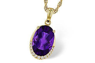 L329-17371: NECKLACE 2.70 AMETHYST 2.76 TGW (12x8MM OV)