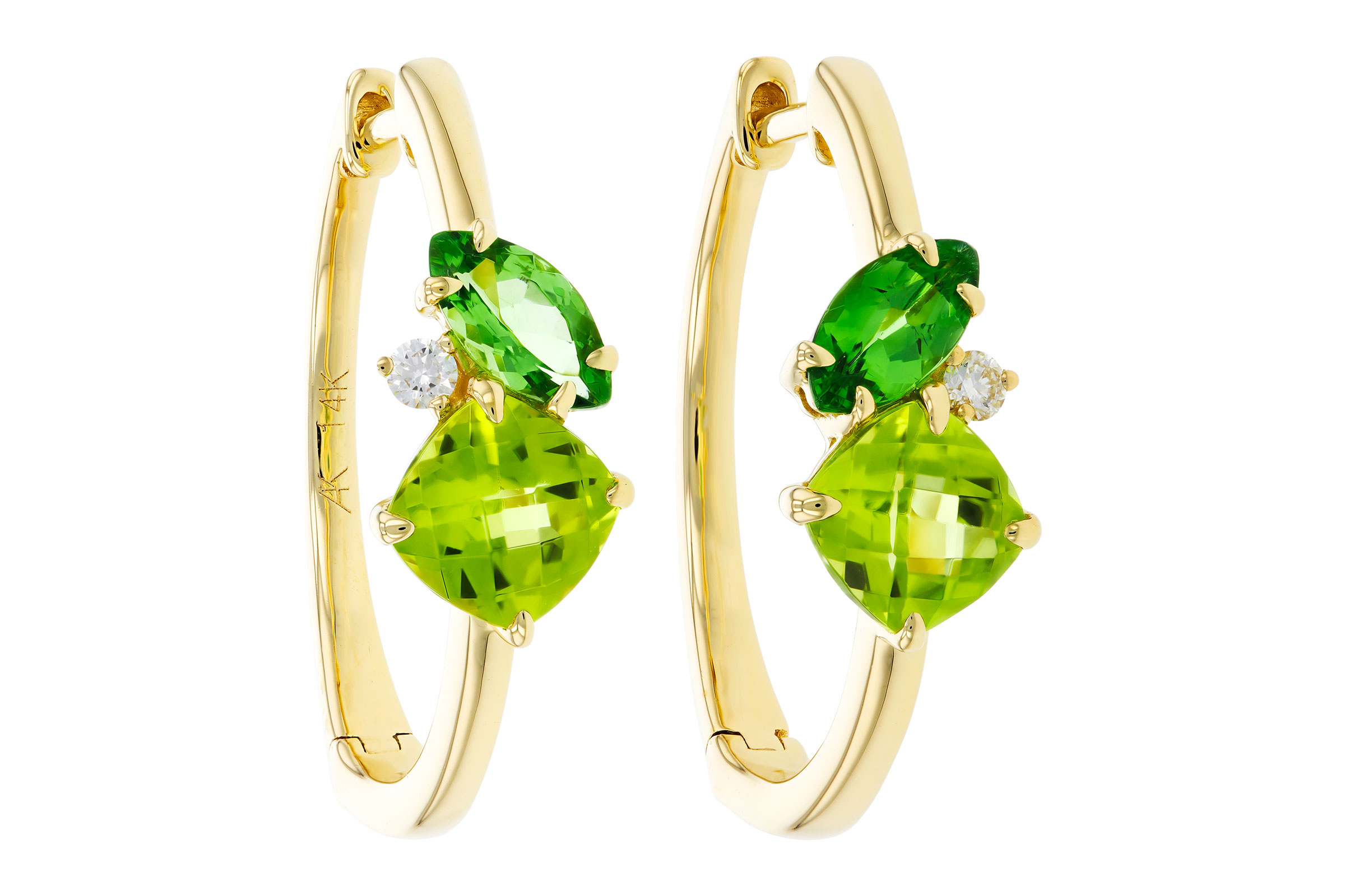 L330-01926: EARRINGS 1.69 TW SEMI-PREC (PER,TSAV) 1.73 TGW
