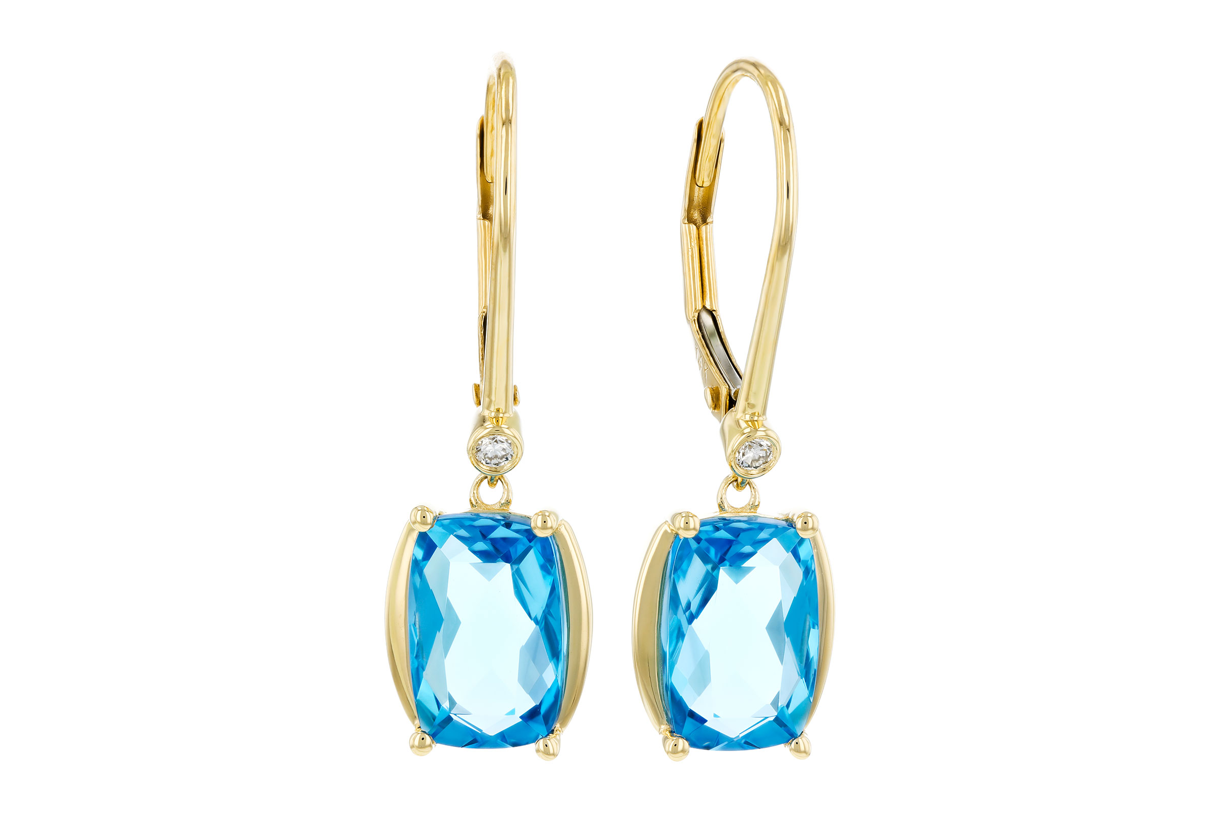 L330-01935: EARRINGS 3.82 TW BLUE TOPAZ 3.85 TGW (9x6MM BT)