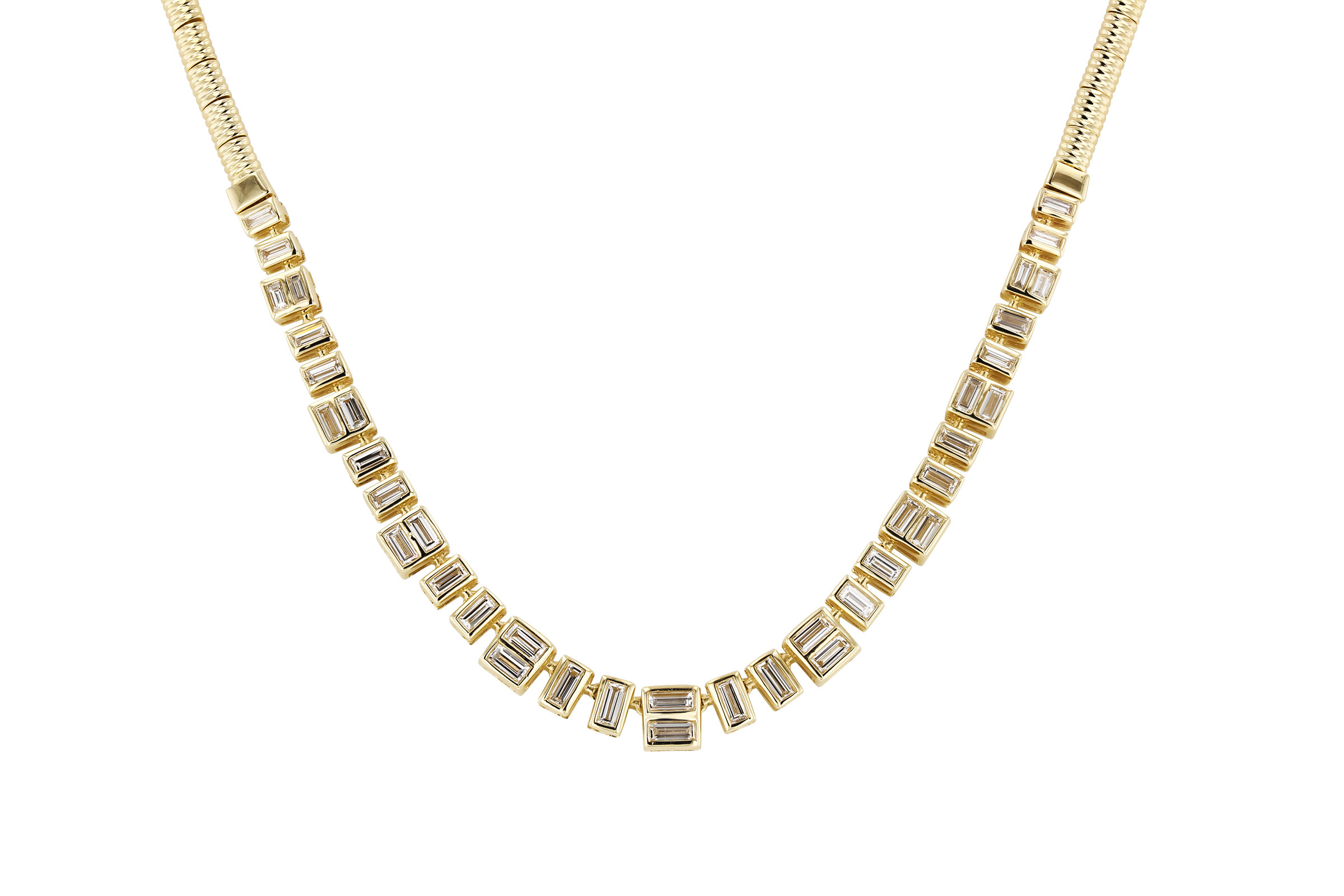 L330-01953: NECKLACE 1.80 TW BAGUETTES (17")