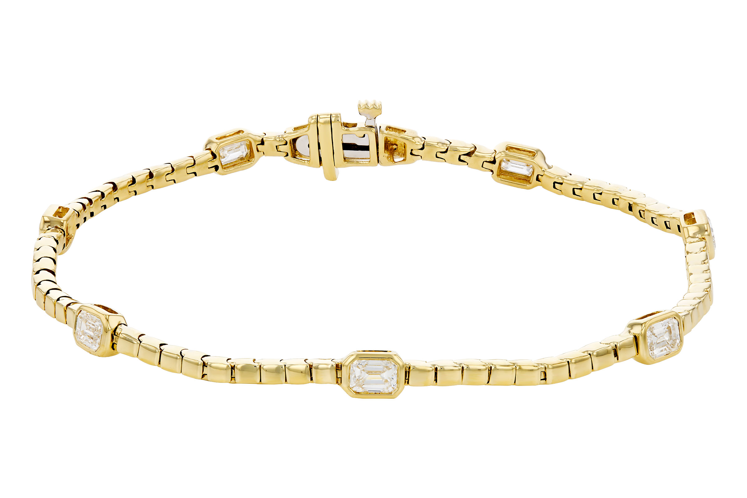 L330-01971: BRACELET 1.32 TW EMERALD CUT DIA (7")