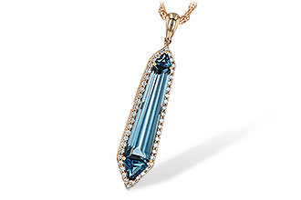 M244-54699: NECK 3.47 LONDON BLUE TOPAZ 3.70 TGW