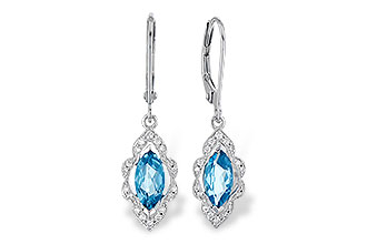 M327-34726: EARR 1.02 TW BLUE TOPAZ 1.17 TGW