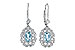 M329-10144: EARRINGS .75 TW AQUA .92 TGW (7x5MM AQUA)