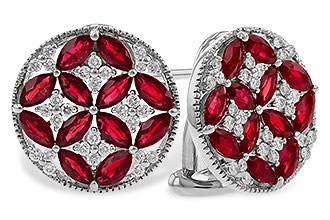 M329-10180: EARRINGS 2.07 TW RUBY 2.37 TGW