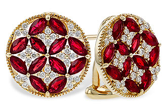 M329-10180: EARRINGS 2.07 TW RUBY 2.37 TGW