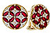 M329-10180: EARRINGS 2.07 TW RUBY 2.37 TGW