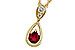 M329-11953: NECKLACE .20 RUBY .26 TGW (4x3 RUBY)