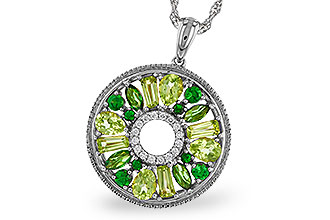M329-12862: NECKLACE 1.47 SEMI-PREC (PER & GR.GT) 1.52 TGW