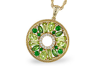 M329-12862: NECKLACE 1.47 SEMI-PREC (PER & GR.GT) 1.52 TGW