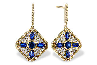 M329-13753: EARRINGS 1.03 TW SAPPHIRE 1.46 TGW
