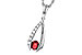 M329-13817: NECKLACE .34 RUBY .50 TGW (5x4 RUBY)