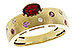 M329-15617: LDS RG .58 MULTI CLR (GAR & PINK SAPP) .66 TGW