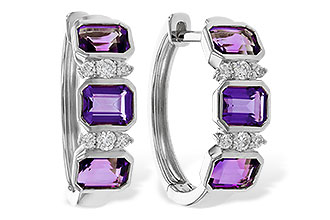 M329-17399: EARRING 1.05 TW AMETHYST 1.16 TGW