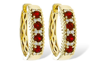 M329-17435: EARRINGS .54 TW RUBY .66 TGW