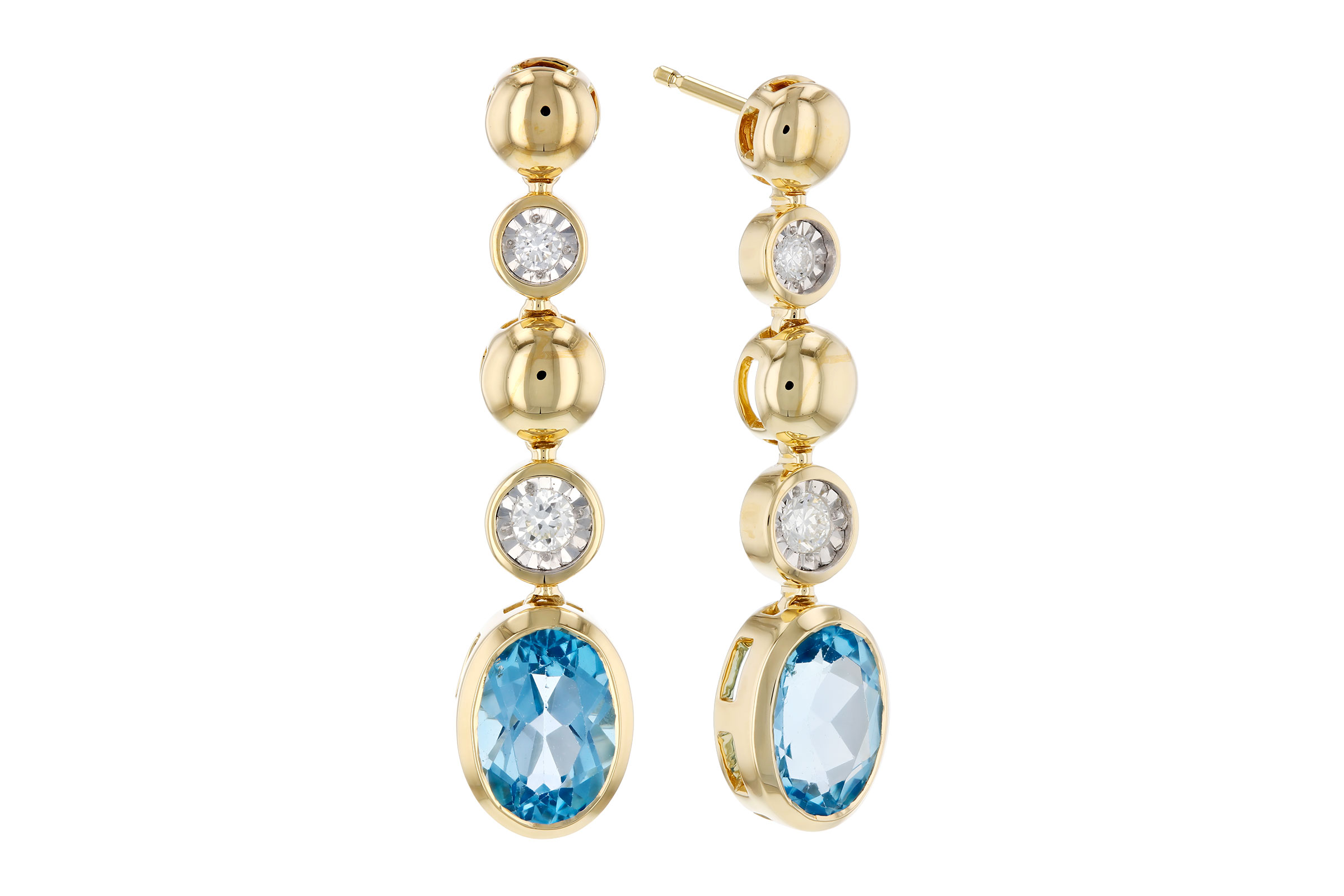 M330-01071: EARRINGS 1.66 TW BLUE TOPAZ 1.76 TGW
